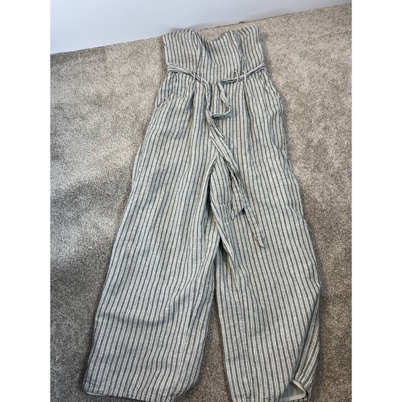 American Eagle Outfitters Pants - American Eagle Strapless Jumpsuit Small Wide Leg Halter Ribbed Corset